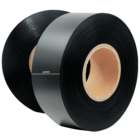 Текстильная лента, силиконовая (TPU355 Black silicone), 60мм х 100м, чёрная