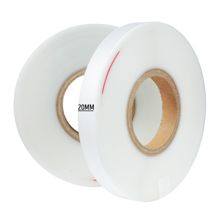 Текстильная лента, силиконовая (TPU220 Translucent silicone), 20мм х 100м, полупрозрачная