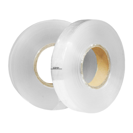 Текстильная лента, силиконовая (TPU350 Transparent silicone), 30мм х 100м, прозрачная