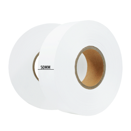 Текстильная лента, нейлон (NT637S, White nylon) 50мм х 200м, белая